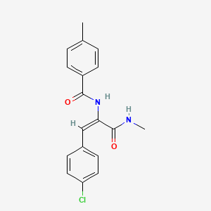 N-[(E)-1-(4-chlorophenyl)-3-(methylamino)-3-oxoprop-1-en-2-yl]-4-methylbenzamide