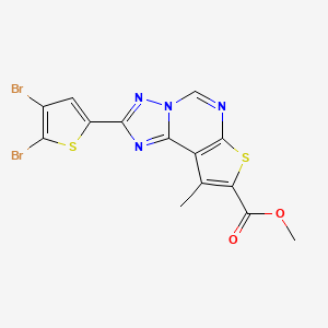 methyl 2-(4,5-dibromo-2-thienyl)-9-methylthieno[3,2-e][1,2,4]triazolo[1,5-c]pyrimidine-8-carboxylate