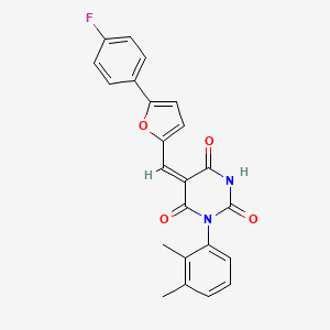 1-(2,3-dimethylphenyl)-5-{[5-(4-fluorophenyl)-2-furyl]methylene}-2,4,6(1H,3H,5H)-pyrimidinetrione