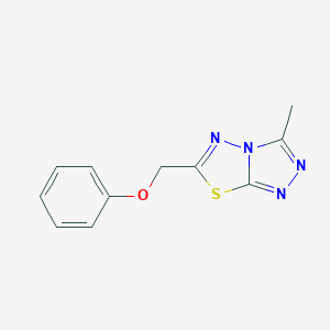 molecular formula C11H10N4OS B487283 3-Methyl-6-(phenoxymethyl)[1,2,4]triazolo[3,4-b][1,3,4]thiadiazole CAS No. 724430-30-2