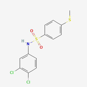 molecular formula C13H11Cl2NO2S2 B4872833 N-(3,4-dichlorophenyl)-4-(methylthio)benzenesulfonamide 