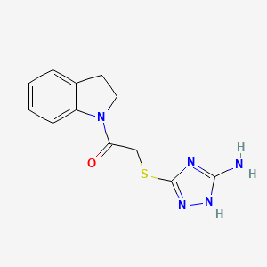 5-{[2-(2,3-dihydro-1H-indol-1-yl)-2-oxoethyl]thio}-1H-1,2,4-triazol-3-amine