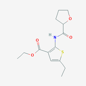 molecular formula C14H19NO4S B4872880 ethyl 5-ethyl-2-[(tetrahydro-2-furanylcarbonyl)amino]-3-thiophenecarboxylate 