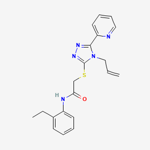 molecular formula C20H21N5OS B4872894 2-{[4-allyl-5-(2-pyridinyl)-4H-1,2,4-triazol-3-yl]thio}-N-(2-ethylphenyl)acetamide 