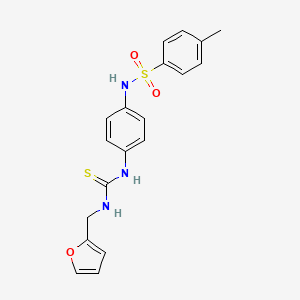 molecular formula C19H19N3O3S2 B4872902 N-[4-({[(2-FURYLMETHYL)AMINO]CARBOTHIOYL}AMINO)PHENYL]-4-METHYL-1-BENZENESULFONAMIDE 