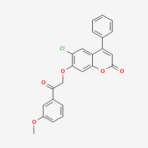 6-chloro-7-[2-(3-methoxyphenyl)-2-oxoethoxy]-4-phenyl-2H-chromen-2-one