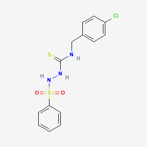 N-(4-chlorobenzyl)-2-(phenylsulfonyl)hydrazinecarbothioamide