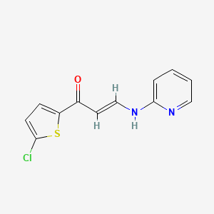 (E)-1-(5-chlorothiophen-2-yl)-3-(pyridin-2-ylamino)prop-2-en-1-one