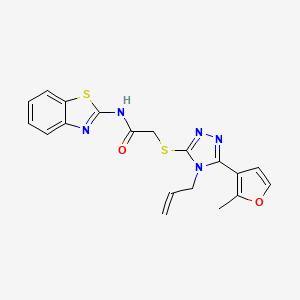 2-{[4-allyl-5-(2-methyl-3-furyl)-4H-1,2,4-triazol-3-yl]thio}-N-1,3-benzothiazol-2-ylacetamide