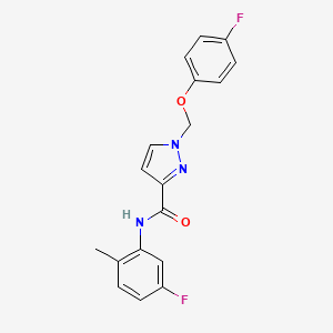 N~3~-(5-FLUORO-2-METHYLPHENYL)-1-[(4-FLUOROPHENOXY)METHYL]-1H-PYRAZOLE-3-CARBOXAMIDE