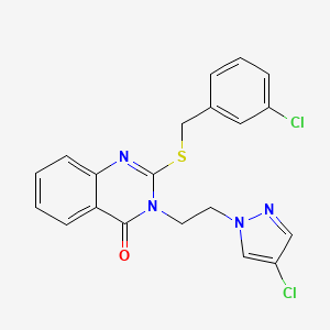 2-[(3-chlorobenzyl)thio]-3-[2-(4-chloro-1H-pyrazol-1-yl)ethyl]-4(3H)-quinazolinone