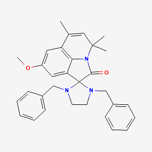 molecular formula C31H33N3O2 B4872995 1,3-dibenzyl-8'-methoxy-4',4',6'-trimethyl-4'H-spiro[imidazolidine-2,1'-pyrrolo[3,2,1-ij]quinolin]-2'-one 