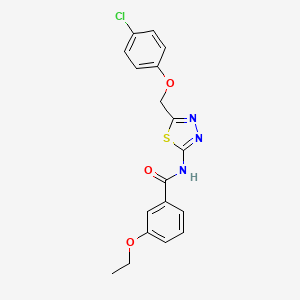 N-{5-[(4-chlorophenoxy)methyl]-1,3,4-thiadiazol-2-yl}-3-ethoxybenzamide