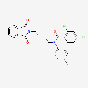 2,4-dichloro-N-[4-(1,3-dioxo-1,3-dihydro-2H-isoindol-2-yl)butyl]-N-(4-methylphenyl)benzamide