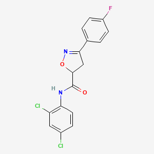 N-(2,4-dichlorophenyl)-3-(4-fluorophenyl)-4,5-dihydro-5-isoxazolecarboxamide