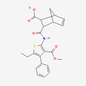 3-({[5-ethyl-3-(methoxycarbonyl)-4-phenyl-2-thienyl]amino}carbonyl)bicyclo[2.2.1]hept-5-ene-2-carboxylic acid