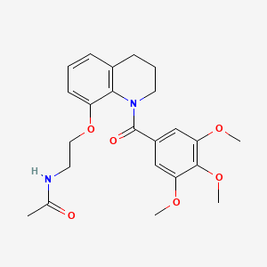 N-(2-{[1-(3,4,5-trimethoxybenzoyl)-1,2,3,4-tetrahydro-8-quinolinyl]oxy}ethyl)acetamide