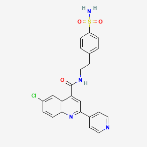 N-{2-[4-(aminosulfonyl)phenyl]ethyl}-6-chloro-2-(4-pyridinyl)-4-quinolinecarboxamide