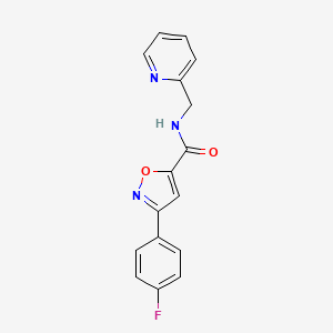 3-(4-fluorophenyl)-N-(2-pyridinylmethyl)-5-isoxazolecarboxamide