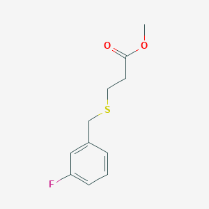 molecular formula C11H13FO2S B4873148 methyl 3-[(3-fluorobenzyl)thio]propanoate 