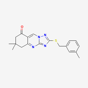 6,6-dimethyl-2-[(3-methylbenzyl)thio]-6,7-dihydro[1,2,4]triazolo[5,1-b]quinazolin-8(5H)-one