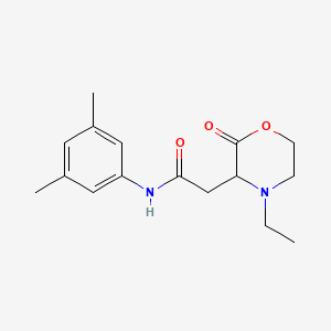 N-(3,5-dimethylphenyl)-2-(4-ethyl-2-oxo-3-morpholinyl)acetamide