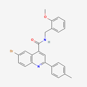 molecular formula C25H21BrN2O2 B4873187 6-bromo-N-(2-methoxybenzyl)-2-(4-methylphenyl)-4-quinolinecarboxamide 