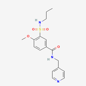 4-methoxy-3-[(propylamino)sulfonyl]-N-(4-pyridinylmethyl)benzamide