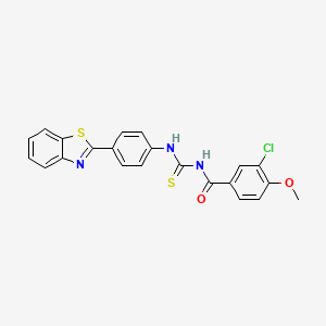 N-({[4-(1,3-benzothiazol-2-yl)phenyl]amino}carbonothioyl)-3-chloro-4-methoxybenzamide