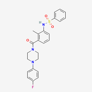 N-(3-{[4-(4-fluorophenyl)-1-piperazinyl]carbonyl}-2-methylphenyl)benzenesulfonamide