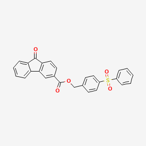 4-(phenylsulfonyl)benzyl 9-oxo-9H-fluorene-3-carboxylate