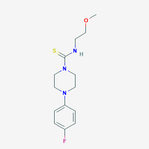 4-(4-fluorophenyl)-N-(2-methoxyethyl)-1-piperazinecarbothioamide