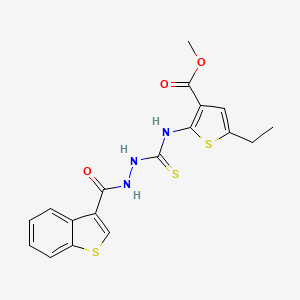 methyl 2-({[2-(1-benzothien-3-ylcarbonyl)hydrazino]carbonothioyl}amino)-5-ethyl-3-thiophenecarboxylate