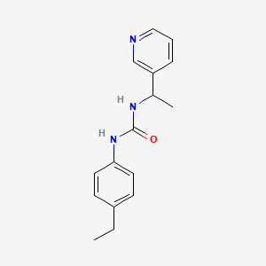 molecular formula C16H19N3O B4873288 N-(4-ethylphenyl)-N'-[1-(3-pyridinyl)ethyl]urea 