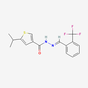 5-isopropyl-N'-[2-(trifluoromethyl)benzylidene]-3-thiophenecarbohydrazide