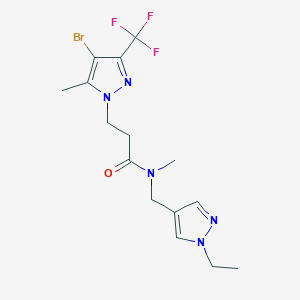 3-[4-bromo-5-methyl-3-(trifluoromethyl)-1H-pyrazol-1-yl]-N-[(1-ethyl-1H-pyrazol-4-yl)methyl]-N-methylpropanamide