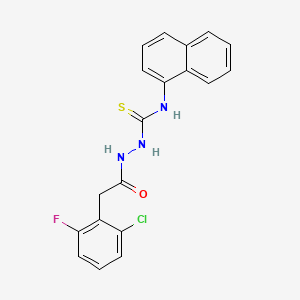 2-[(2-chloro-6-fluorophenyl)acetyl]-N-1-naphthylhydrazinecarbothioamide