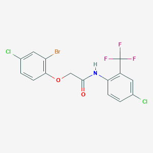 2-(2-bromo-4-chlorophenoxy)-N-[4-chloro-2-(trifluoromethyl)phenyl]acetamide