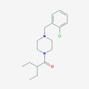 molecular formula C17H25ClN2O B4873364 1-(2-chlorobenzyl)-4-(2-ethylbutanoyl)piperazine 