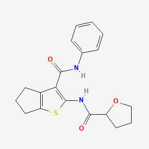 N-[3-(anilinocarbonyl)-5,6-dihydro-4H-cyclopenta[b]thien-2-yl]tetrahydro-2-furancarboxamide