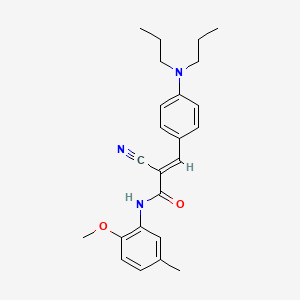 2-cyano-3-[4-(dipropylamino)phenyl]-N-(2-methoxy-5-methylphenyl)acrylamide