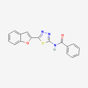 N-[5-(1-benzofuran-2-yl)-1,3,4-thiadiazol-2-yl]benzamide