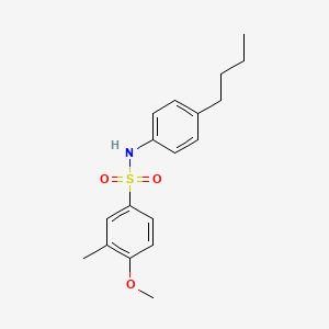 molecular formula C18H23NO3S B4873541 N-(4-butylphenyl)-4-methoxy-3-methylbenzenesulfonamide 