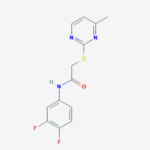 molecular formula C13H11F2N3OS B4873549 N-(3,4-difluorophenyl)-2-[(4-methyl-2-pyrimidinyl)thio]acetamide 