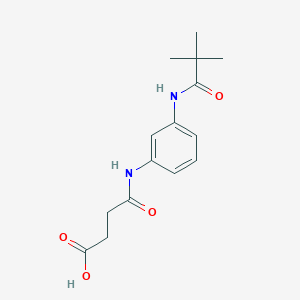 molecular formula C15H20N2O4 B4873556 4-({3-[(2,2-dimethylpropanoyl)amino]phenyl}amino)-4-oxobutanoic acid 