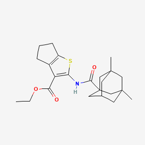 ethyl 2-{[(3,5-dimethyl-1-adamantyl)carbonyl]amino}-5,6-dihydro-4H-cyclopenta[b]thiophene-3-carboxylate