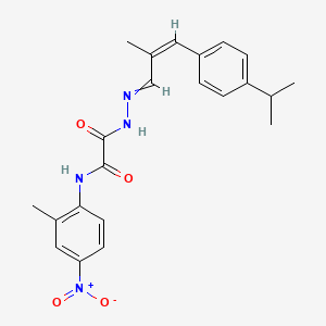 2-{2-[3-(4-isopropylphenyl)-2-methyl-2-propen-1-ylidene]hydrazino}-N-(2-methyl-4-nitrophenyl)-2-oxoacetamide