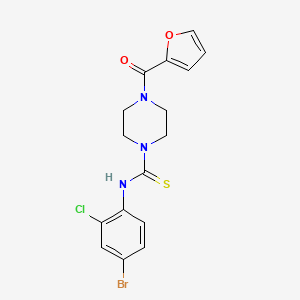 molecular formula C16H15BrClN3O2S B4873577 N-(4-bromo-2-chlorophenyl)-4-(2-furoyl)-1-piperazinecarbothioamide 