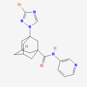 molecular formula C18H20BrN5O B4873609 3-(3-bromo-1H-1,2,4-triazol-1-yl)-N-3-pyridinyl-1-adamantanecarboxamide 