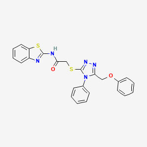 N-1,3-benzothiazol-2-yl-2-{[5-(phenoxymethyl)-4-phenyl-4H-1,2,4-triazol-3-yl]thio}acetamide